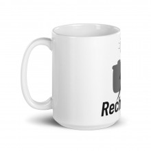 RechargED Black & White glossy mug